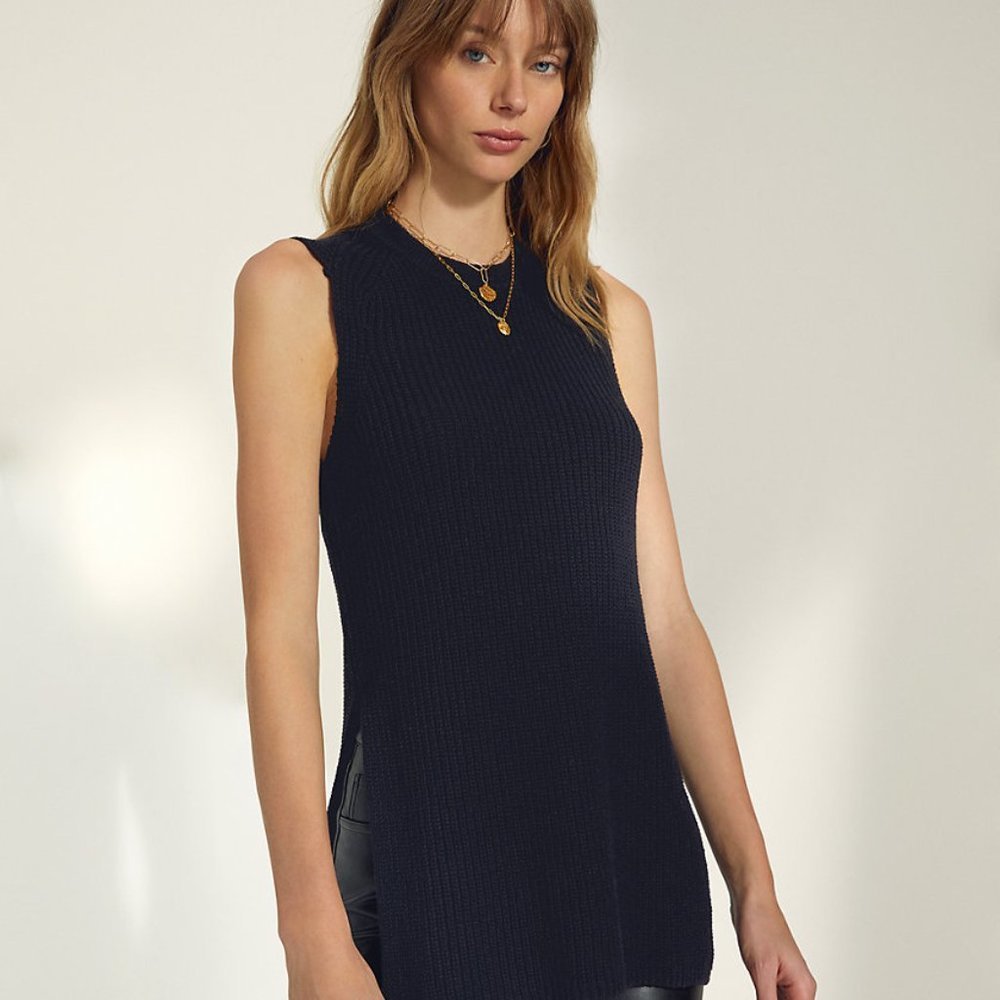 Wilfred Knit Sleeveless Side Slit Tunic